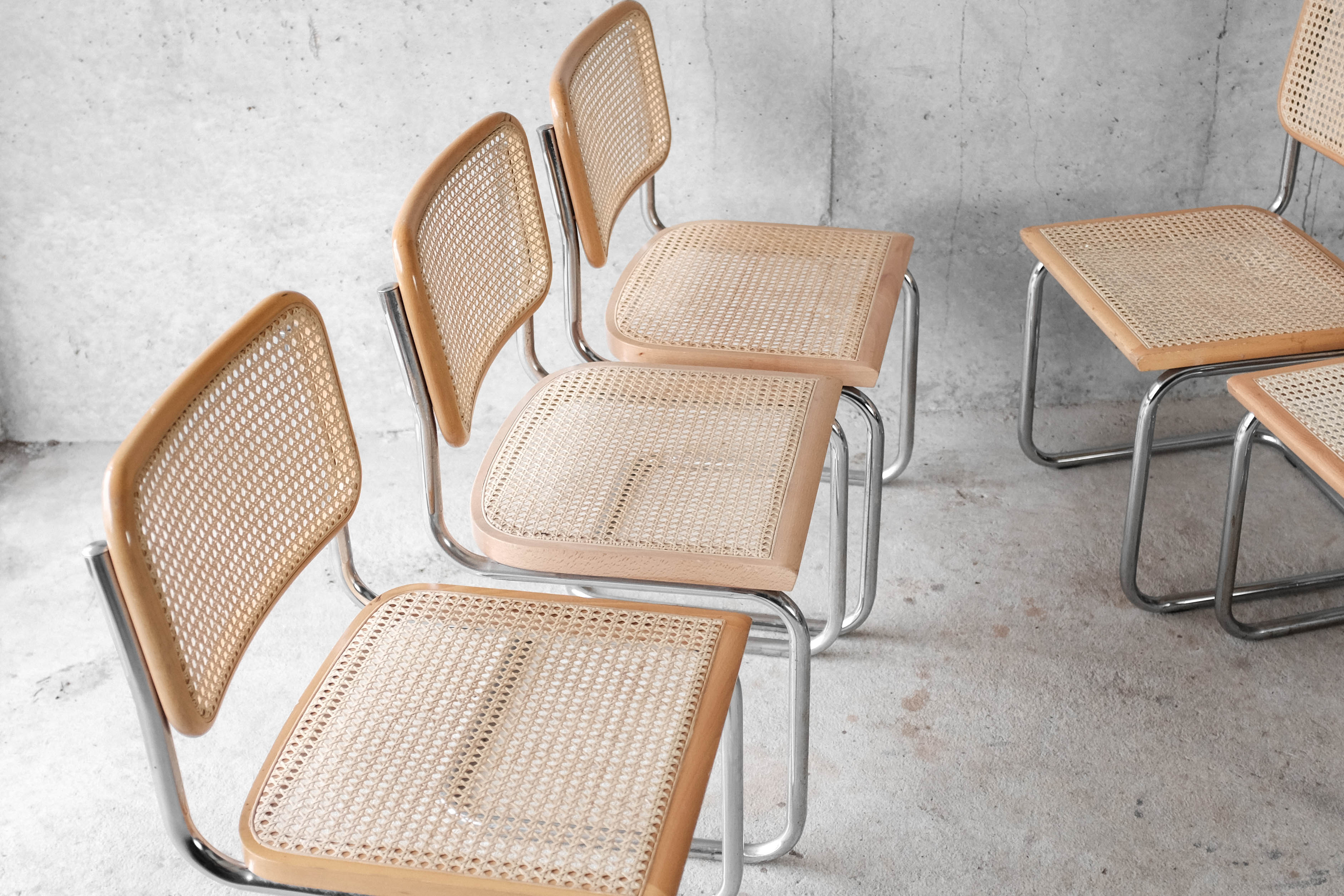 Set of 6 chairs Cesca B32 by Marcel Breuer