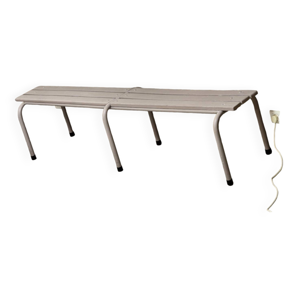 Banc d'école relooké mauve clair 1970 taille adulte