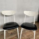 Série de 4 chaises scandinave blanche et noir  Ingrid de Stella 1960.