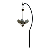 Paavo Tynell for Idman OY, 3-arm chandelier in brass and glass, mid-century, 1940s.