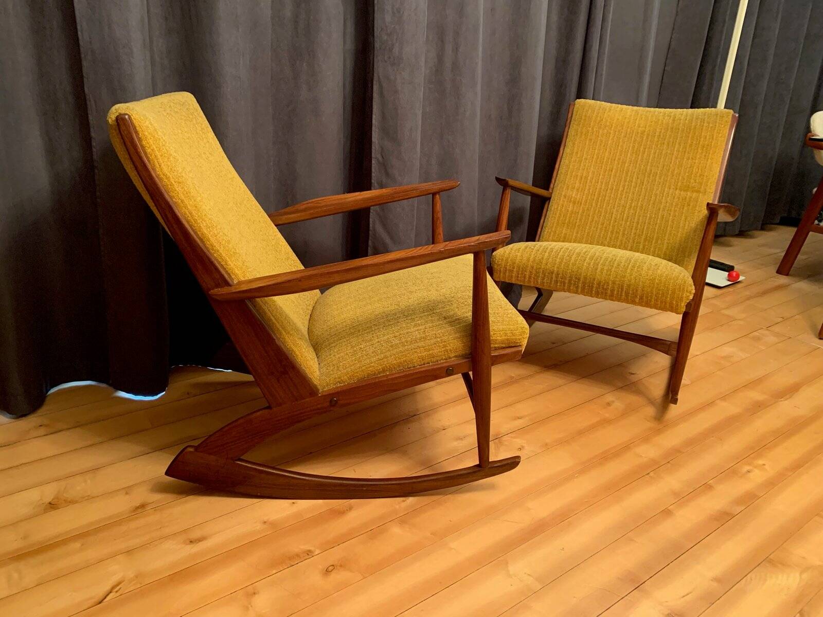 Set of Danish rocking chairs by Georg Jensen for Kubus Furniture, 1950s