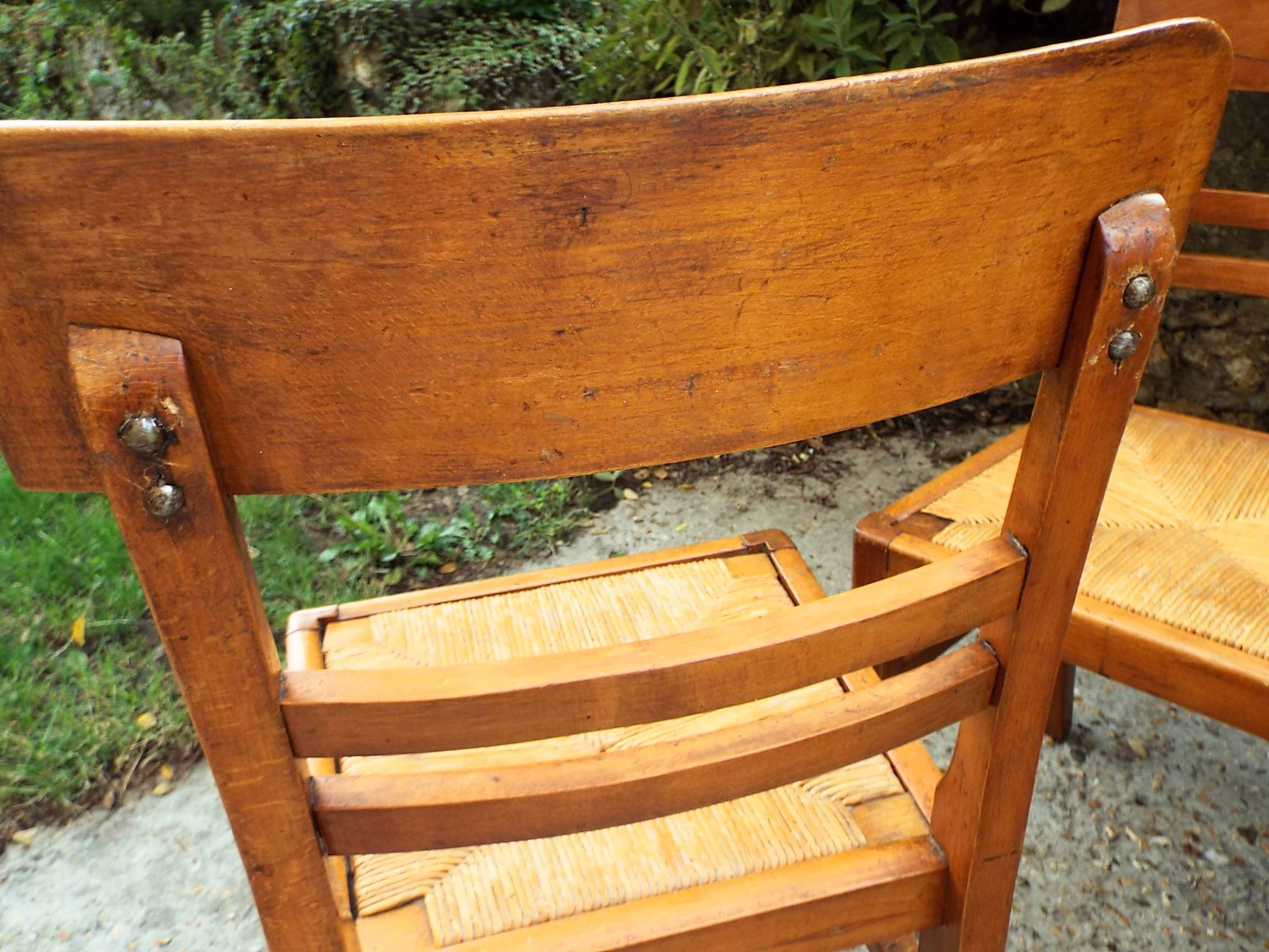 4 straw chairs