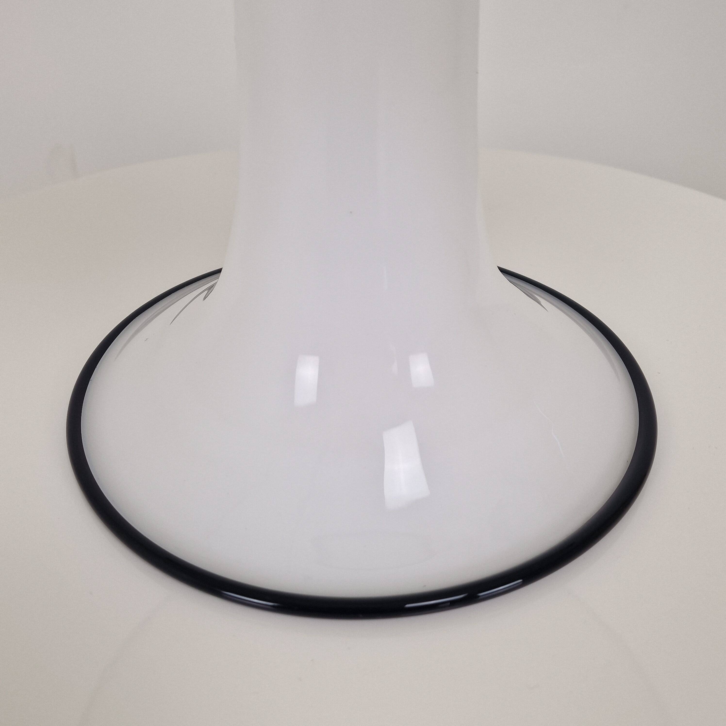 Rare '70s Murano Mushroom Lamp – Hand-Blown Glass with White Diffused Light