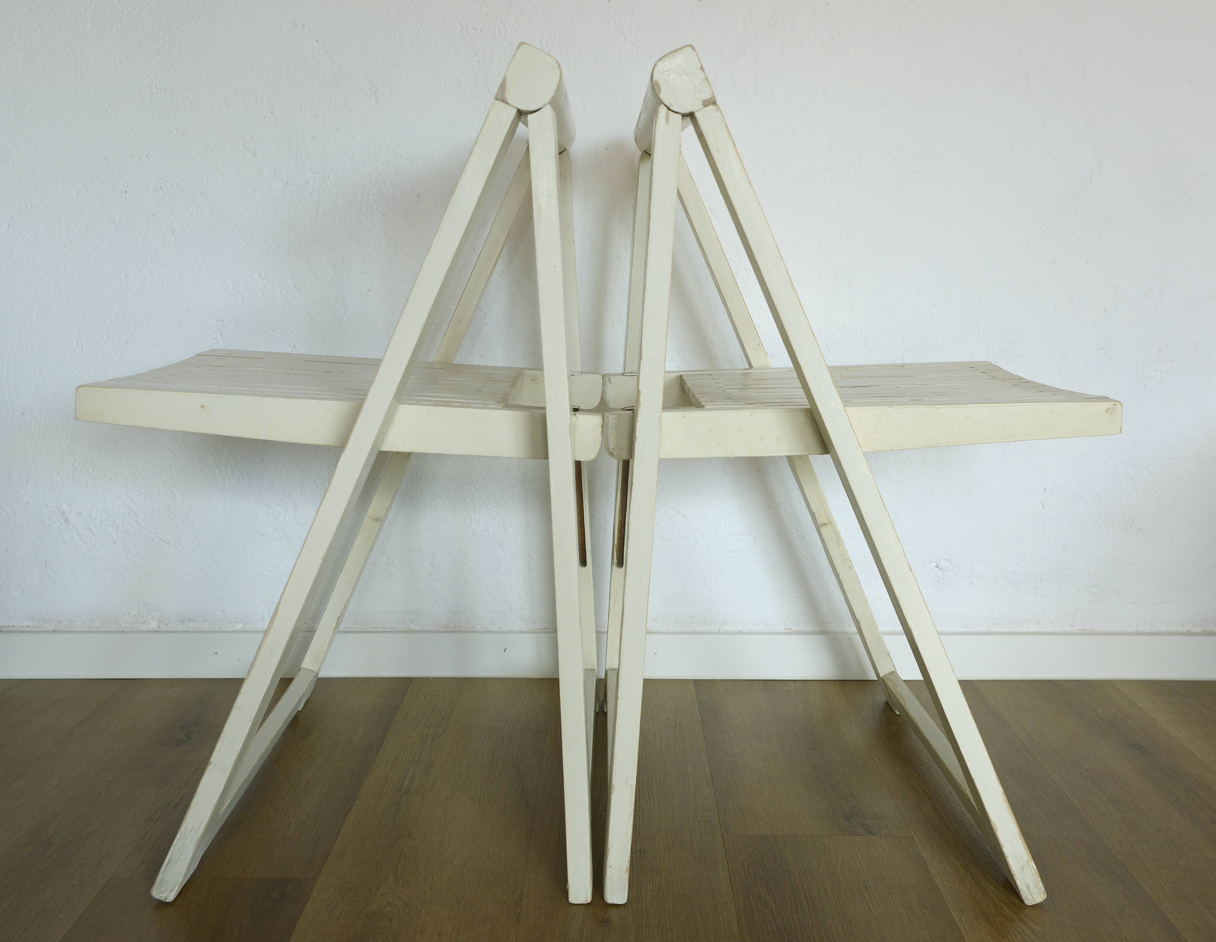 Set of 2 Trieste Folding Chairs Vintage from 1960's