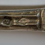 Solid silver sugar tongs, lion claws, Tallois and Mayence
