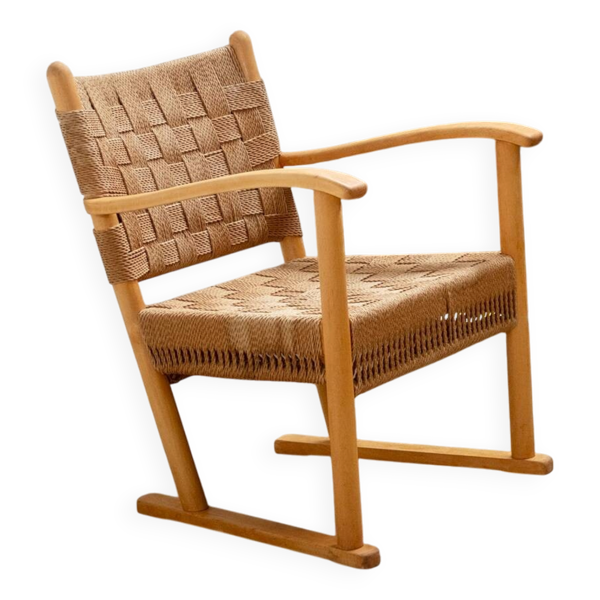 Fauteuil Karl Schrøder Modèle 1641 pour Fritz Hansen, années 1940, Danemark