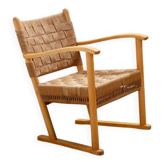 Karl Schrøder Lounge Chair Model 1641 for Fritz Hansen, 1940s Denmark