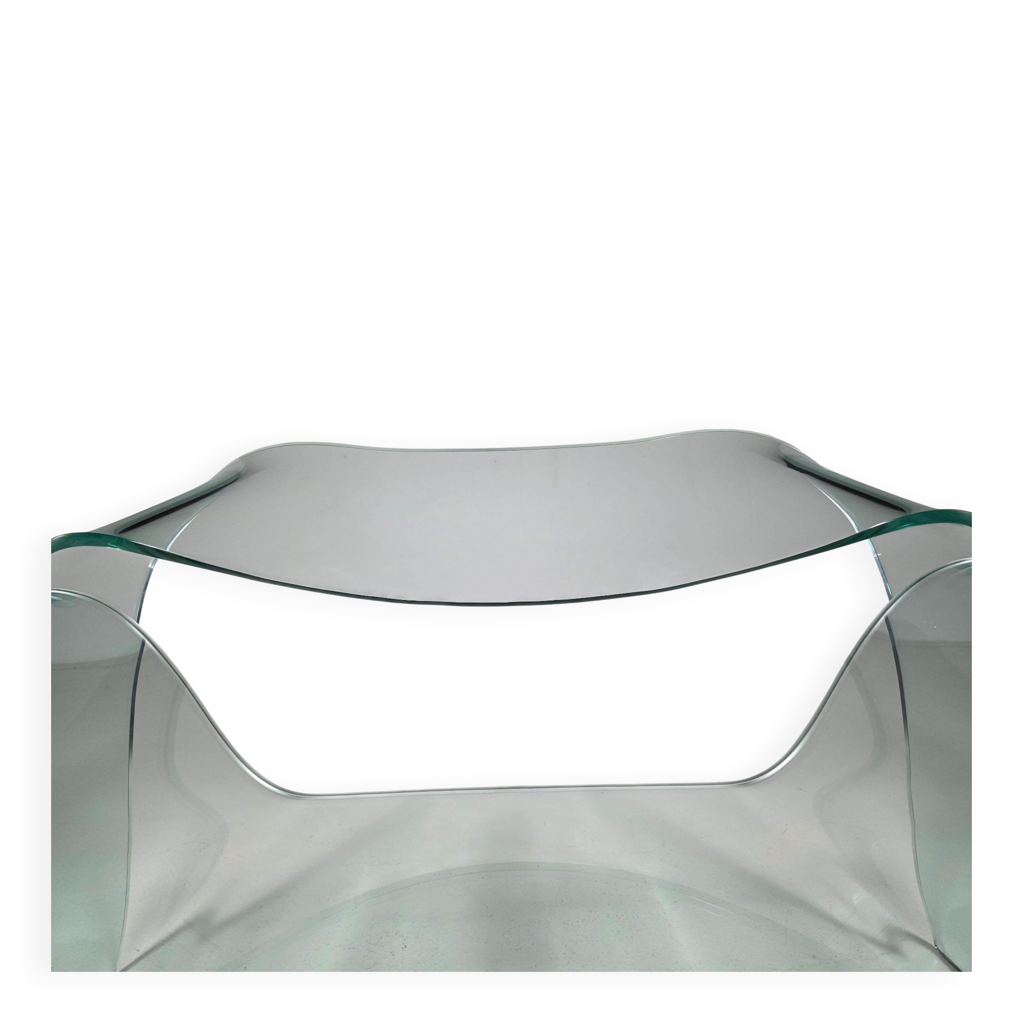 "Ghost" chair in glass by Cini Boeri for FIAM Italy, 1980s.