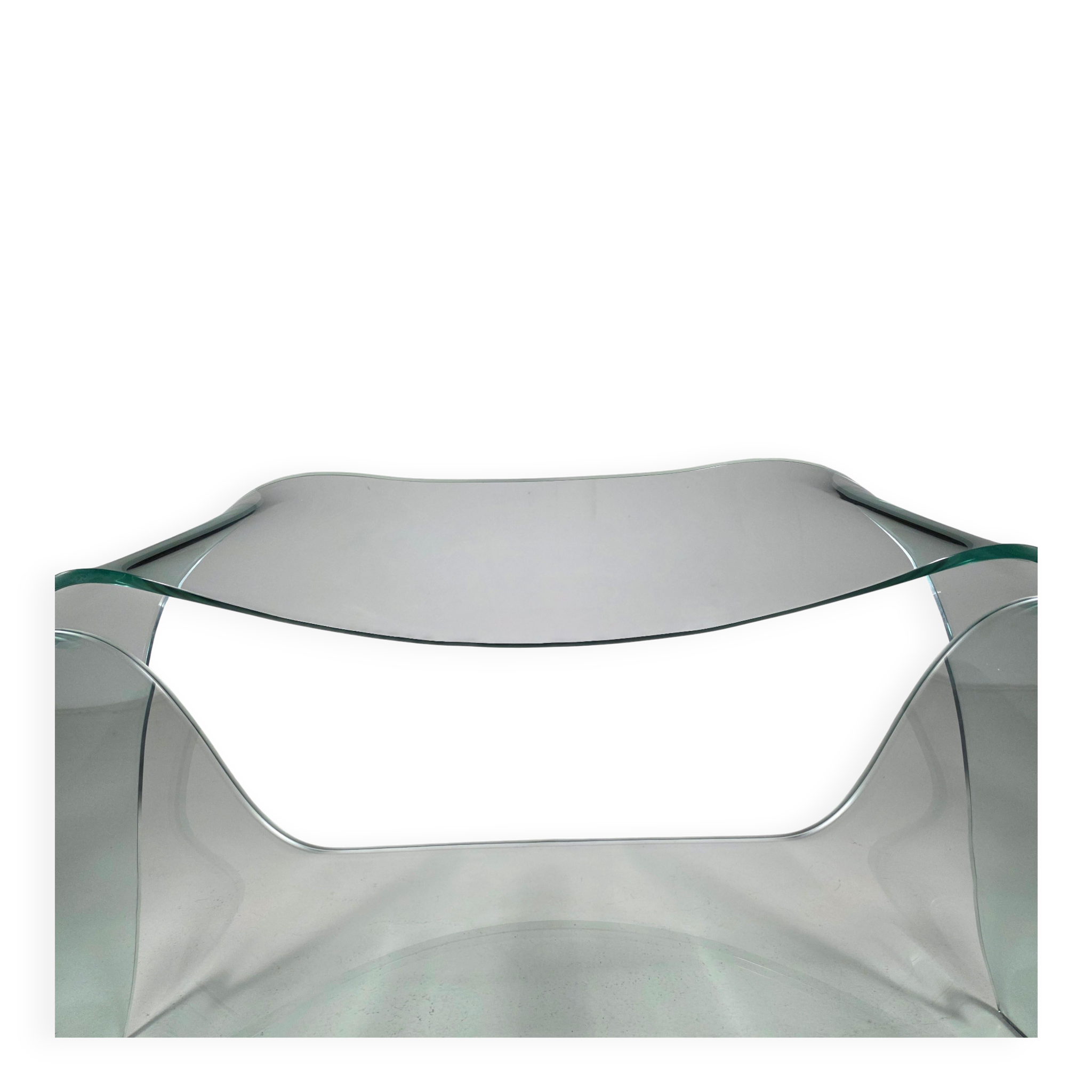 "Ghost" chair in glass by Cini Boeri for FIAM Italy, 1980s.