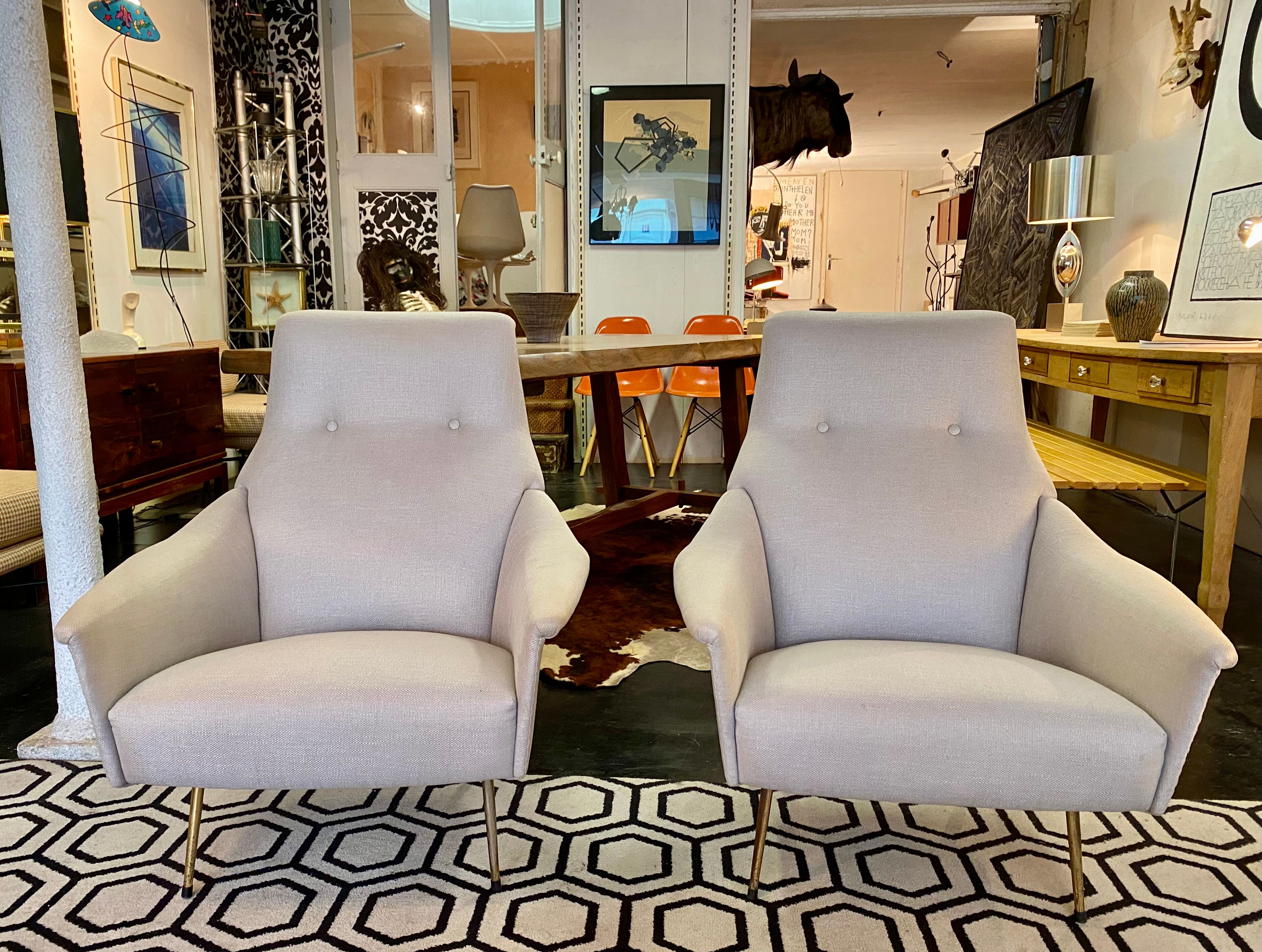 Pair of Guy Besnard armchairs