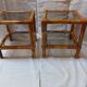 Pair of nightstands in rattan