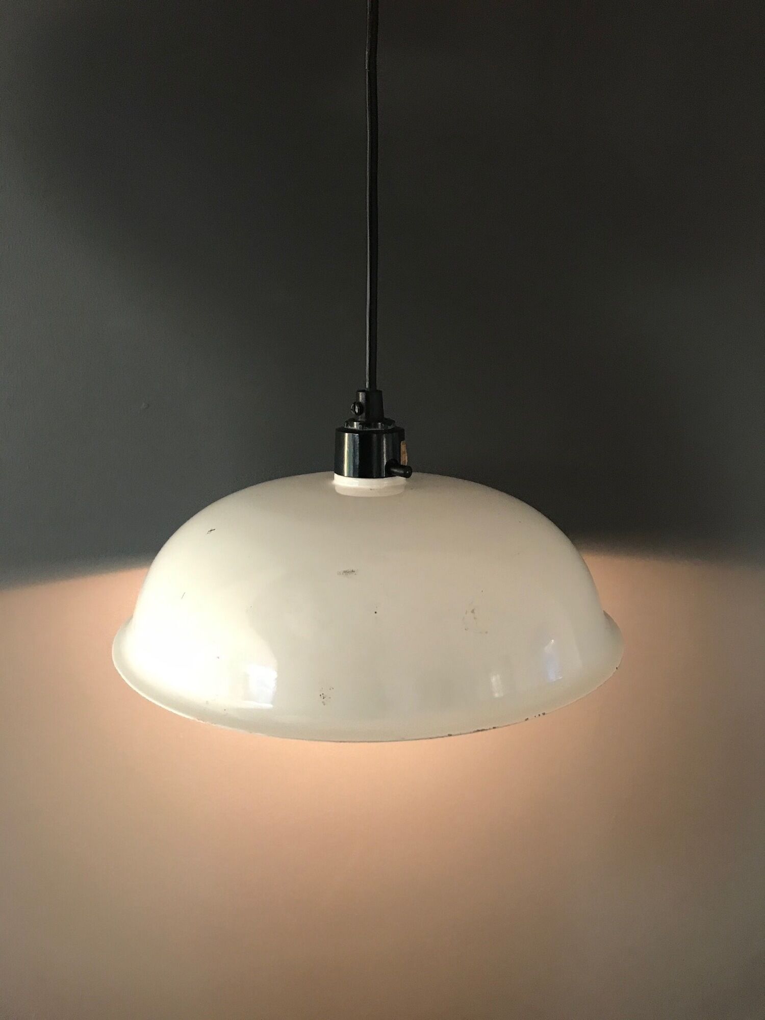 Scandinavian hanging in enamelled metal from abo randers made in danemark