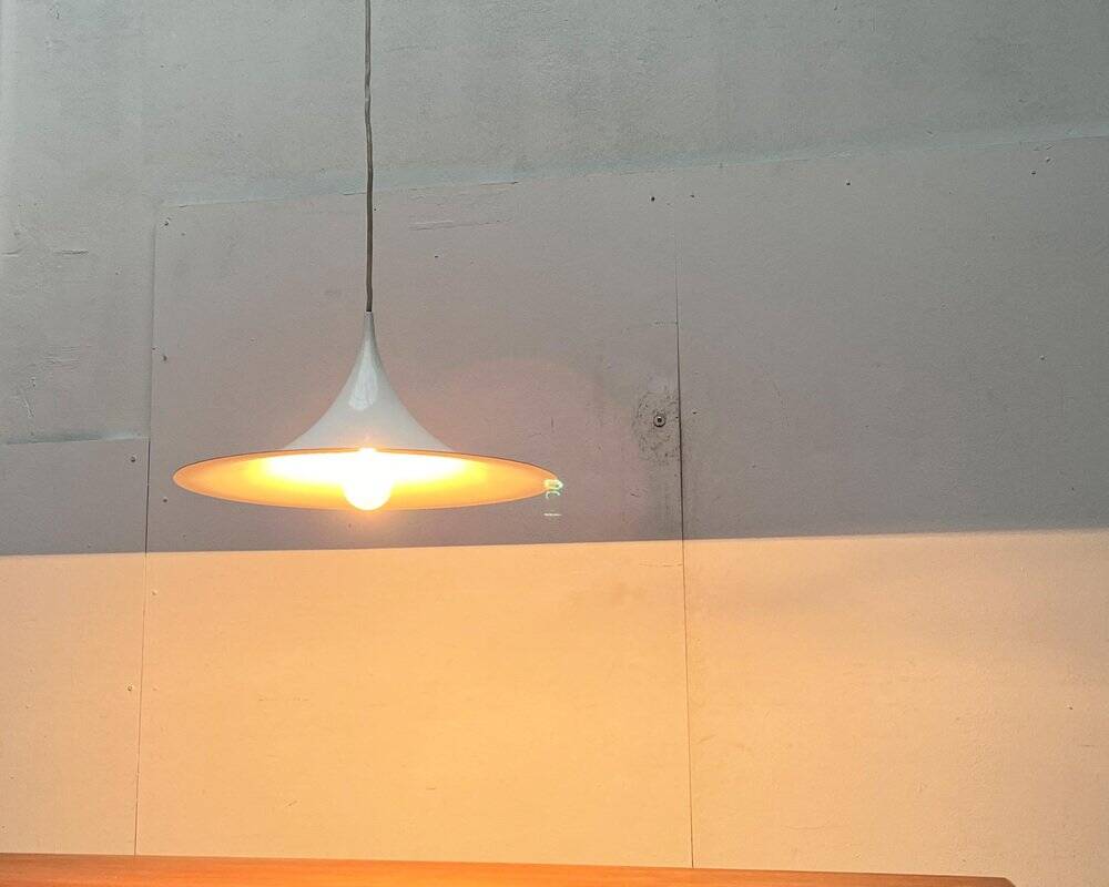 Semi-suspended space mid-century lamp by Bondrup & Thorup for Egoluce, Italy, 1970s.