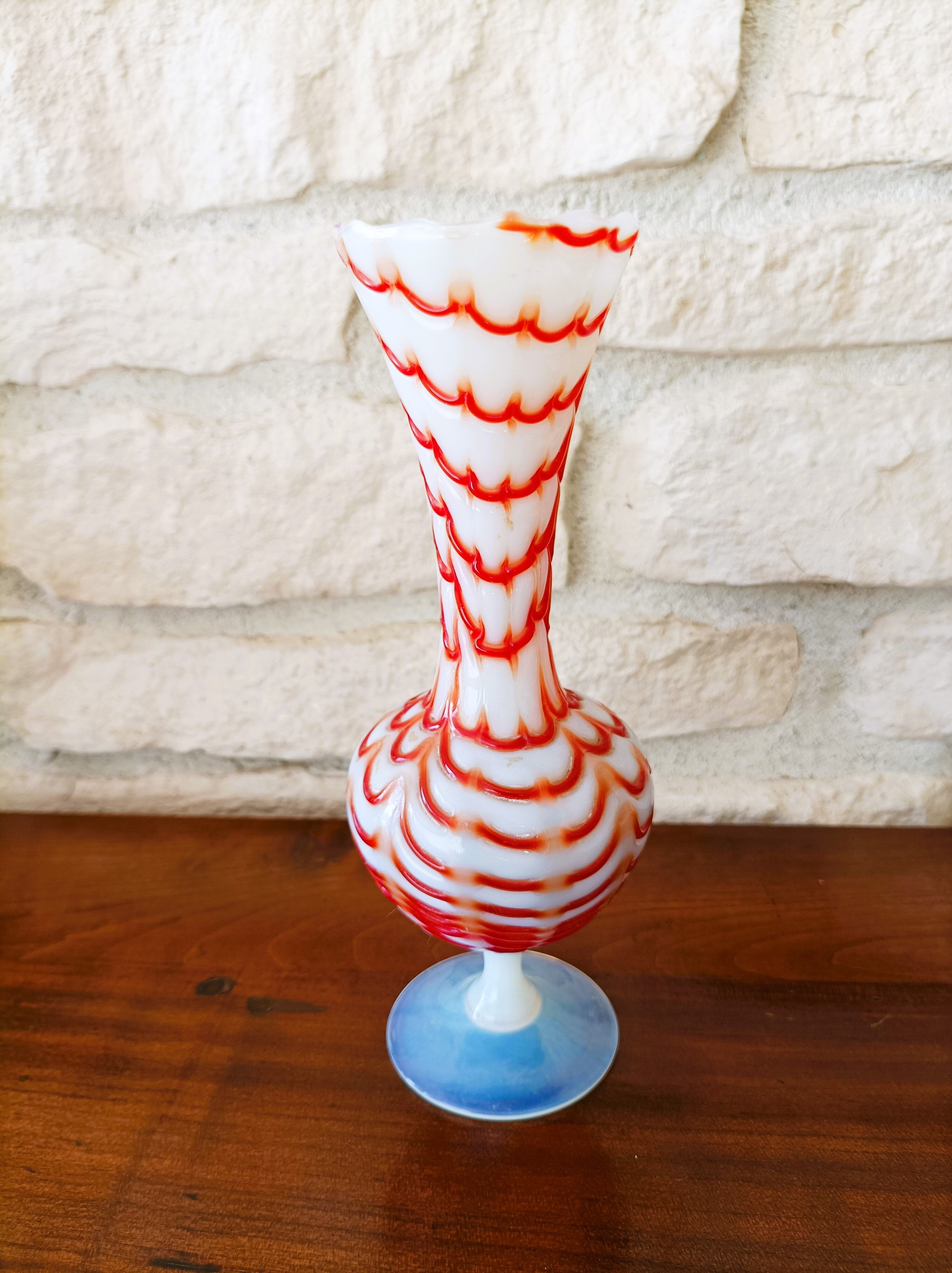 Vase de Murano motifs oranges