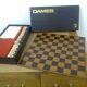 jeu de dames vintage (damier et pions) dans son coffret, marque Rachez