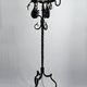 Important lampadaire en fer forgé à décor de dragons, Italie, vers 1900