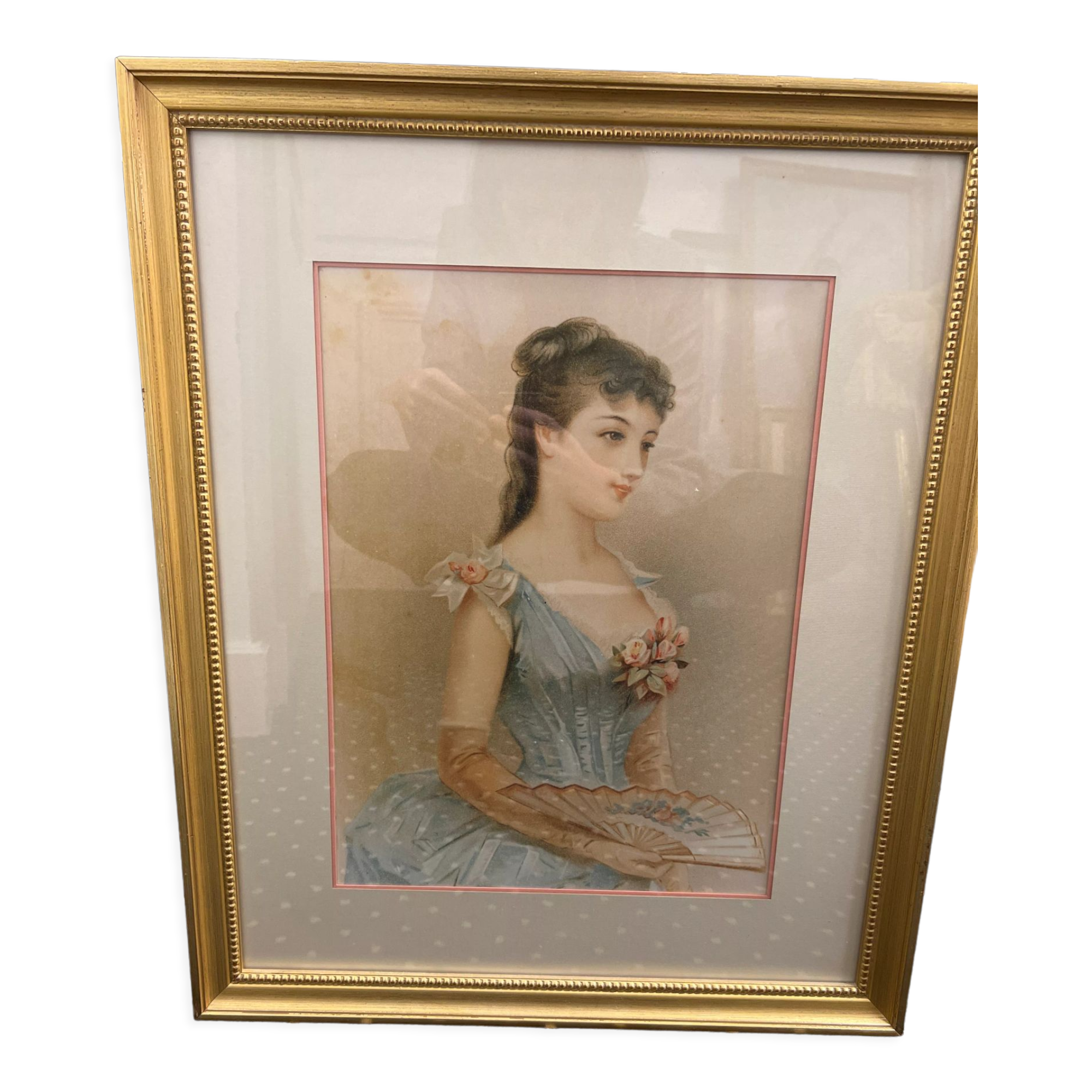 Framed antique print