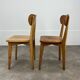 Paire de chaises bistrot Luterma, bois, années 50