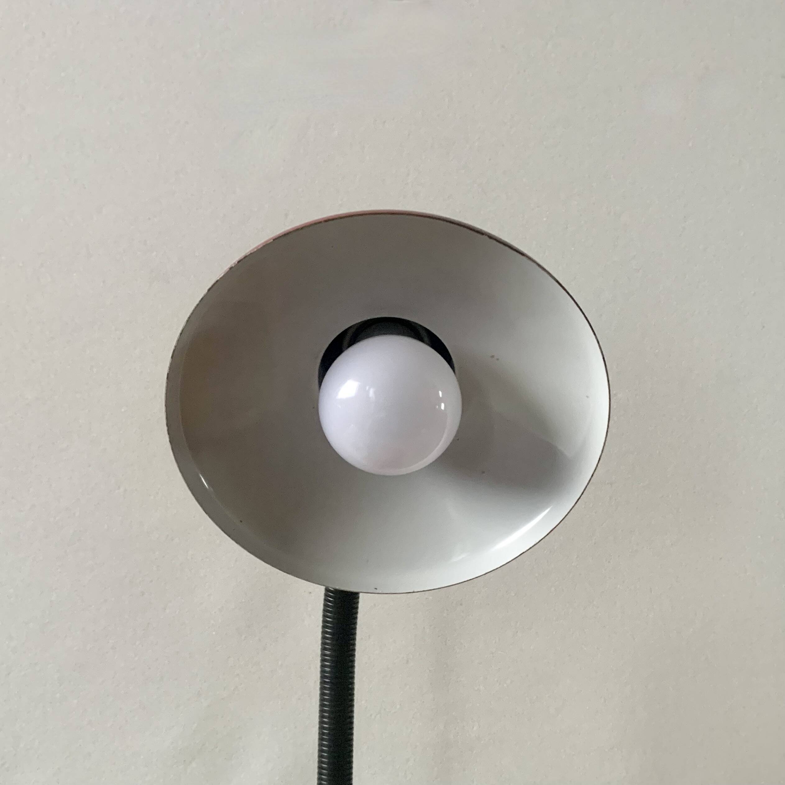 Vintage red and black metal desk lamp