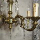 Bronze chandelier and faceted crystal stamps