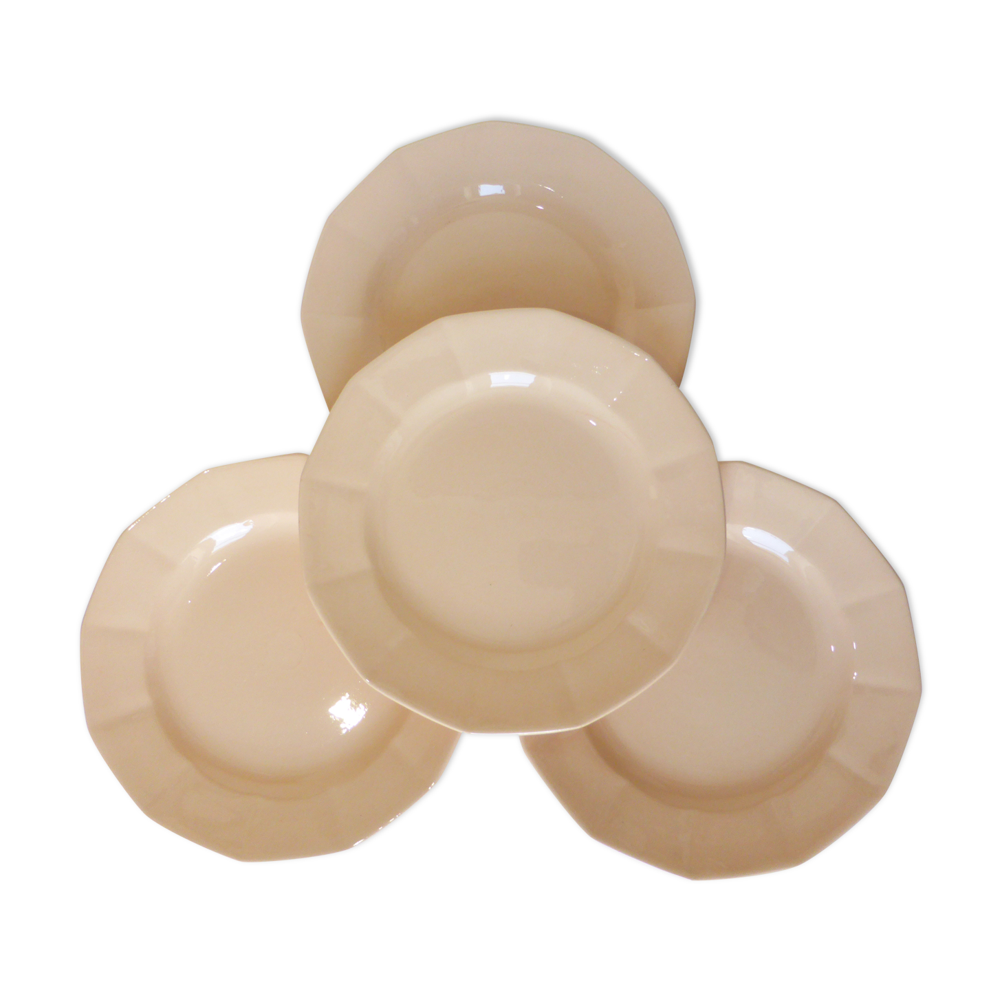 4 vintage dessert plates from Digoin Sarreguemines