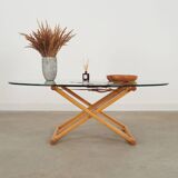Table basse en hêtre, design danois, années 1990, designer : Andreas Hansen