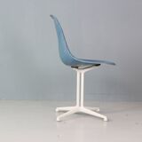 Charles & Ray Eames "La Fonda" Blue Fiberglass Chairs Herman Miller