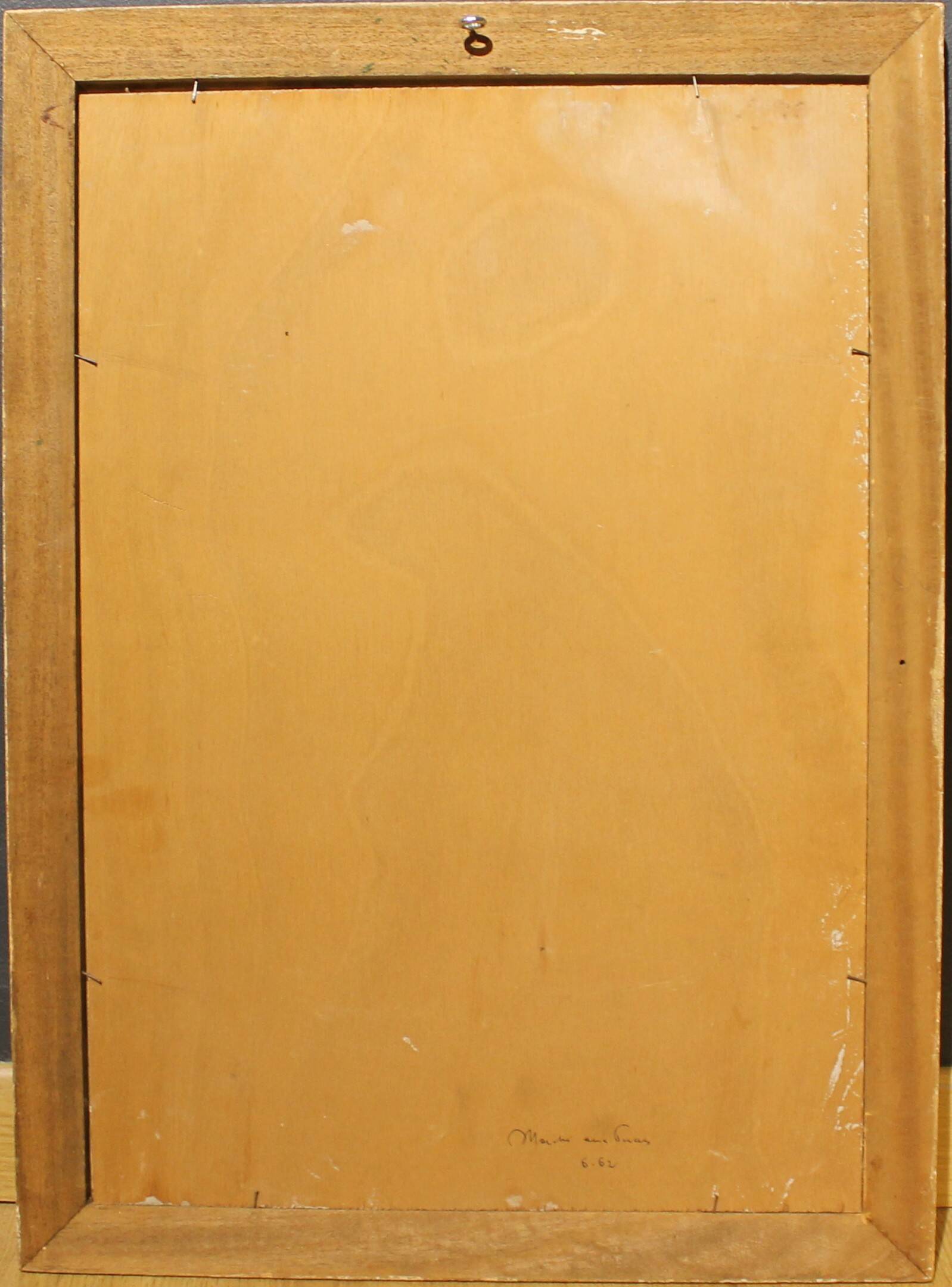 Painting Paris Flea Market, June 1962 - oil on panel