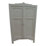 Re-enchanted Art Deco wardrobe in beige.