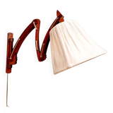 Scandinavian wall lamp scissors in teak, 1960s.