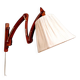 Scandinavian wall lamp scissors in teak, 1960s.