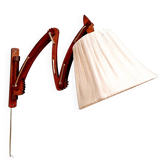 Scandinavian wall lamp scissors in teak, 1960s.