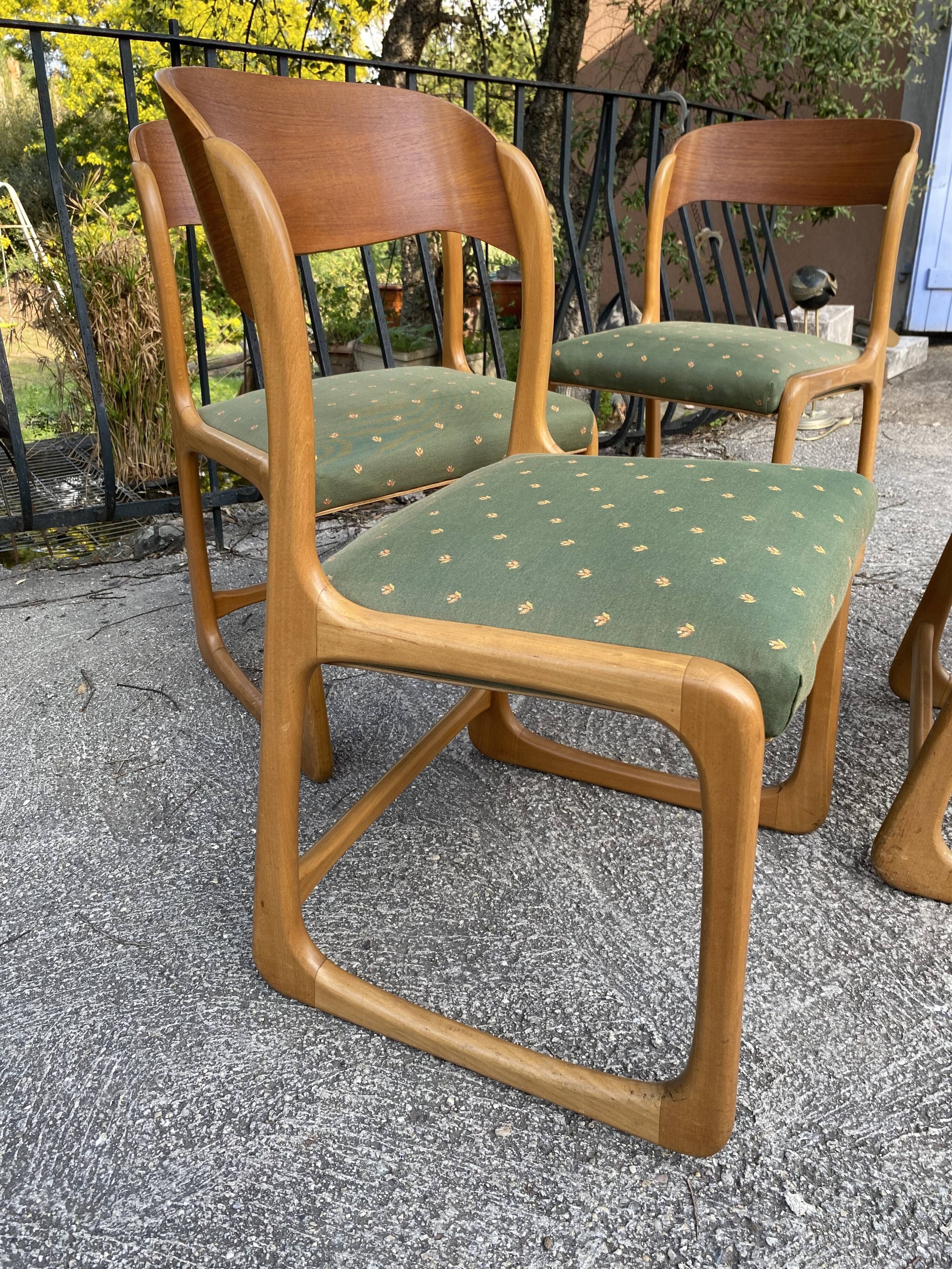 4 Baumann sleigh chairs