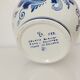 Delft earthenware vase floral decoration