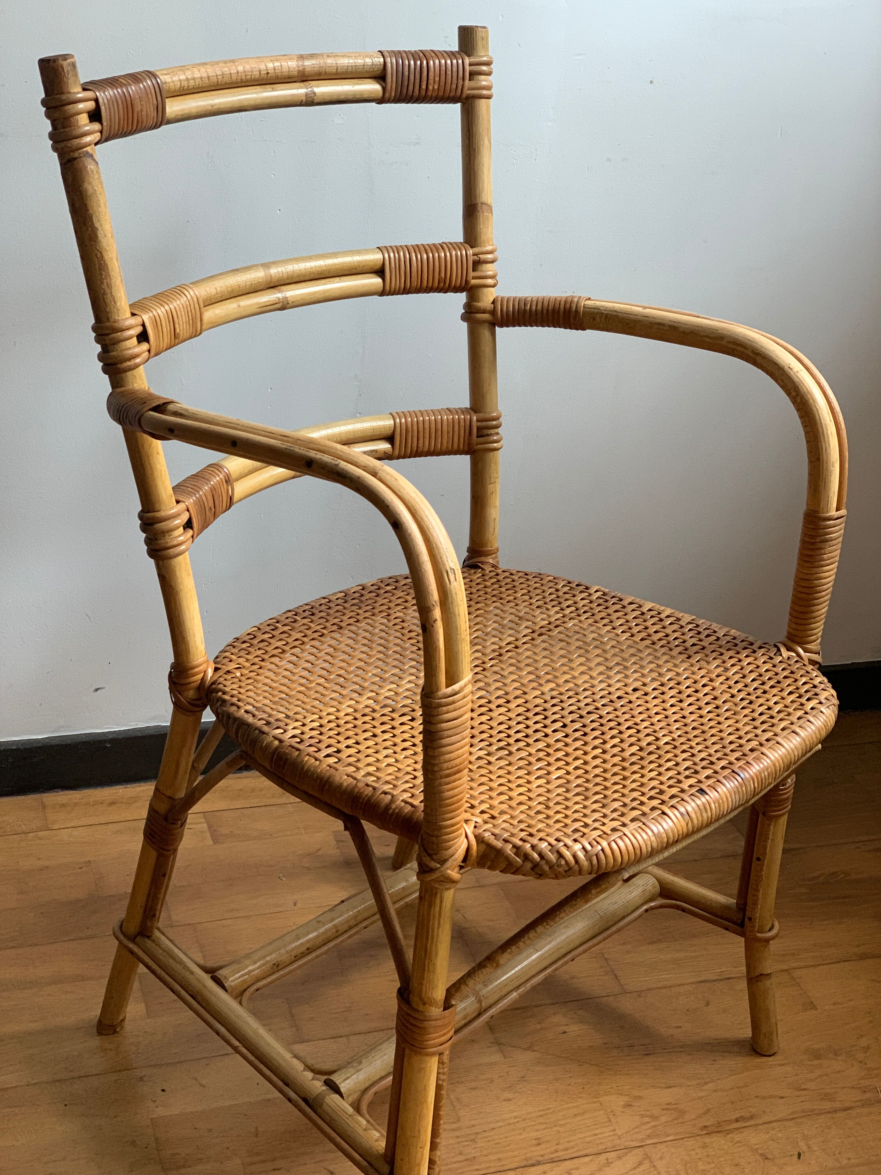 Rattan armchair