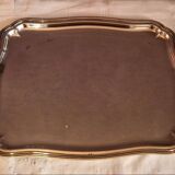 Silver metal serving tray