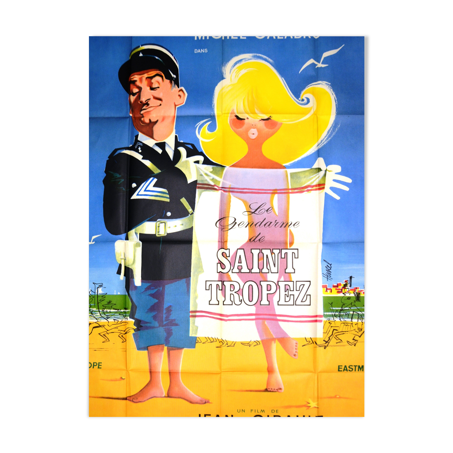 Cinema poster "Le Gendarme de Saint-Tropez" 1964 Louis De Funès, Galabru.