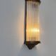 Vintage wall sconce, copper and glass, France, 1940