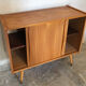 Vintage buffet sliding doors feet compass 1960's
