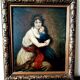 Antique Family Portrait Painting 19th Century "Lebrun"