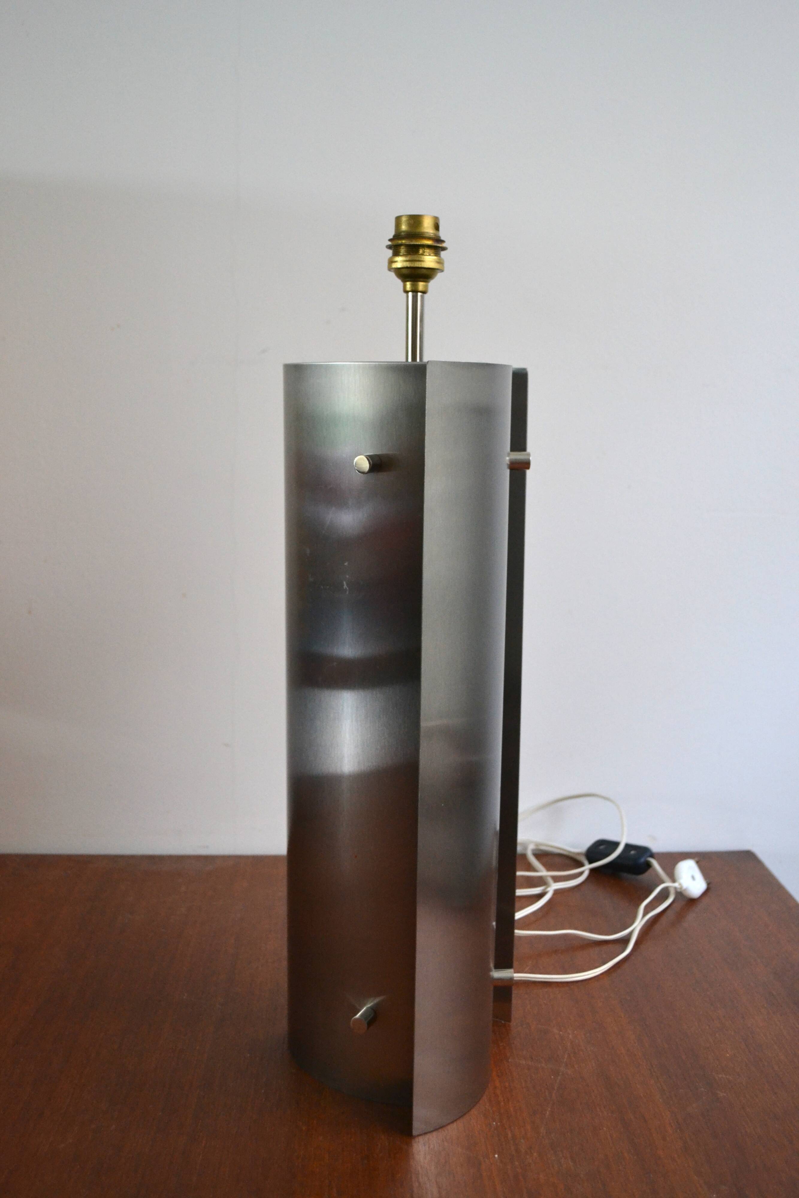 Lampe vintage inox des années 60 70