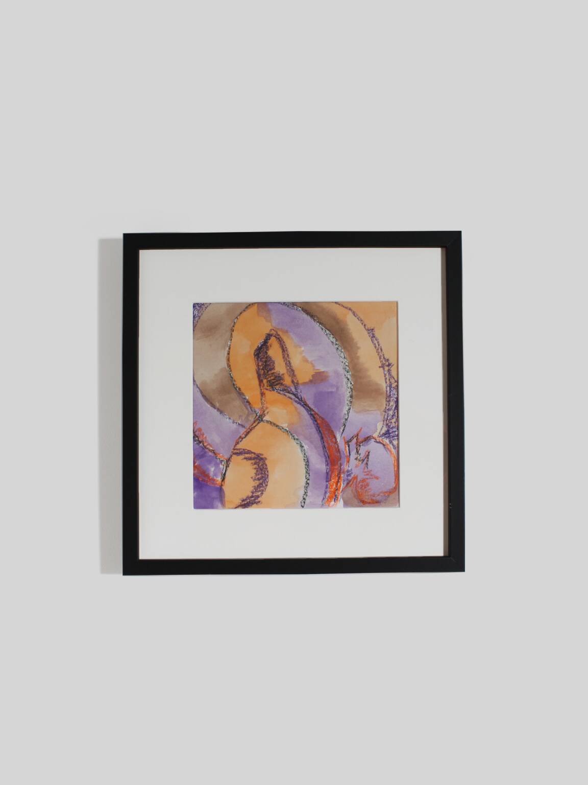 Abstract Still Life #4, 32x32cm, Watercolour, Pastel