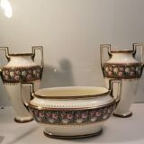 Belgian earthenware fireplace insert Boch la Louviere 1930s, 1940s