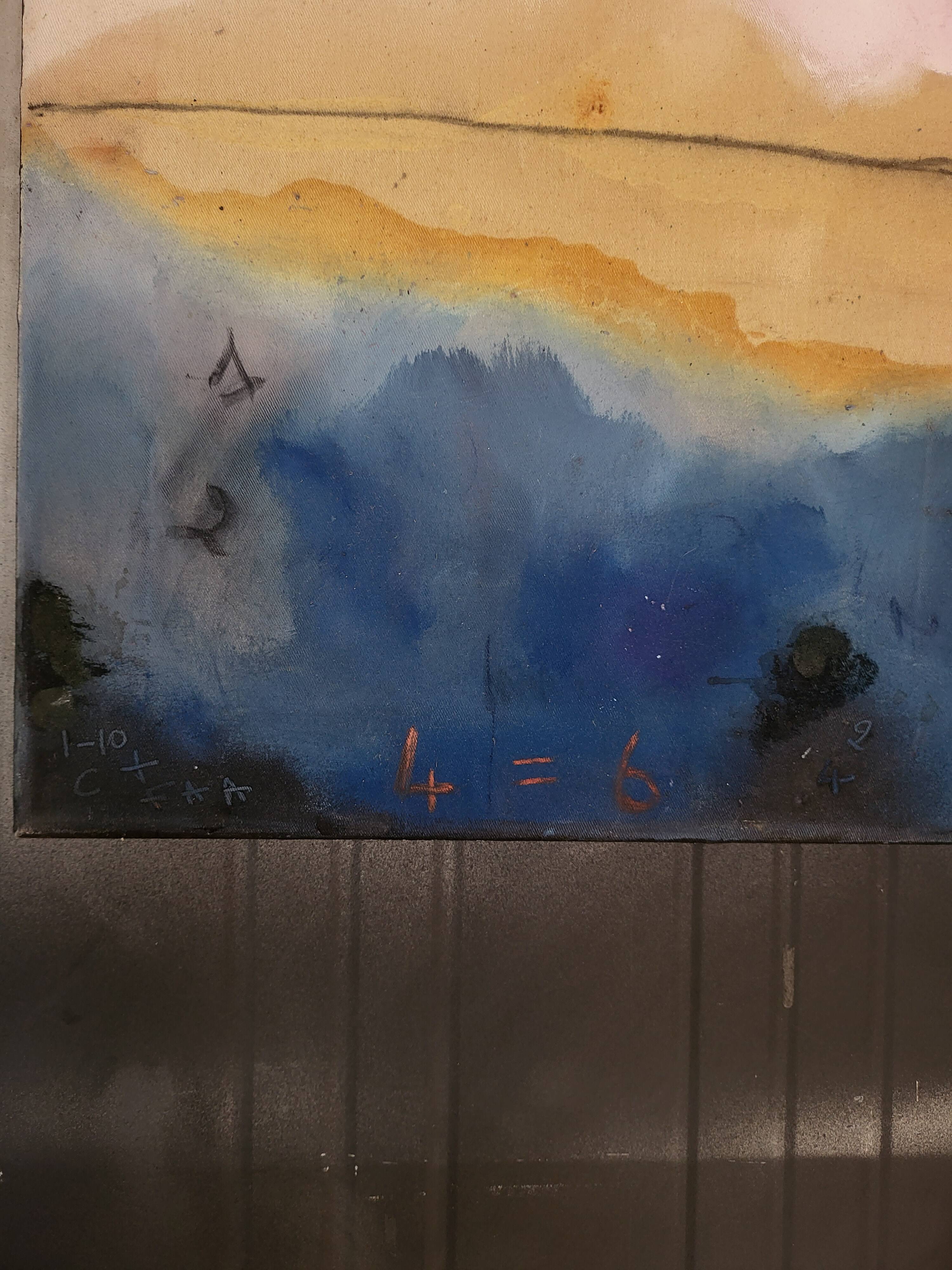Tableau contemporain abstrait – Alexis Alary – 54 x 65 cm