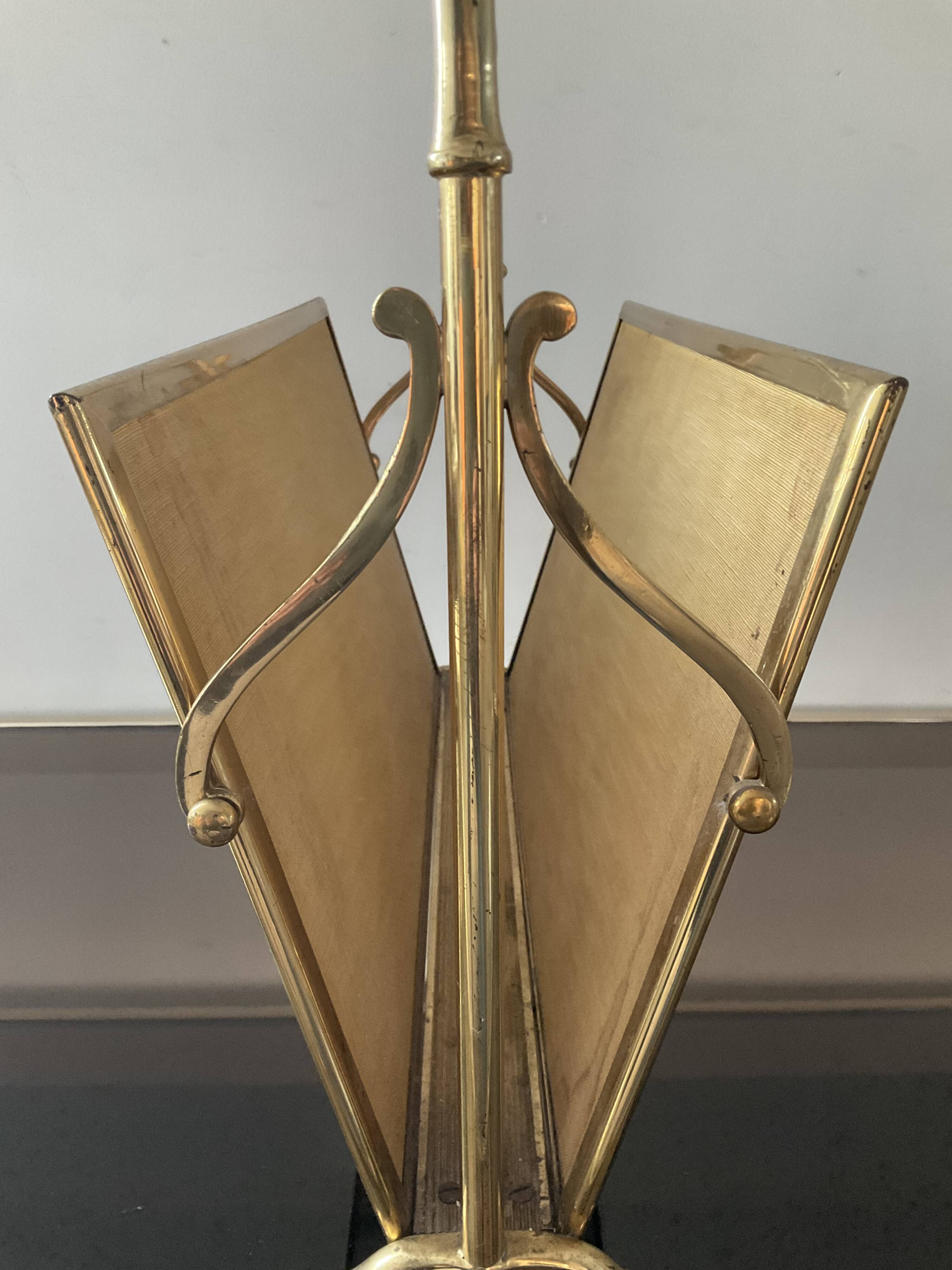 Magazine rack in bronze from the 50/60s