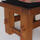 Vintage Modernist Wooden Oak Stool