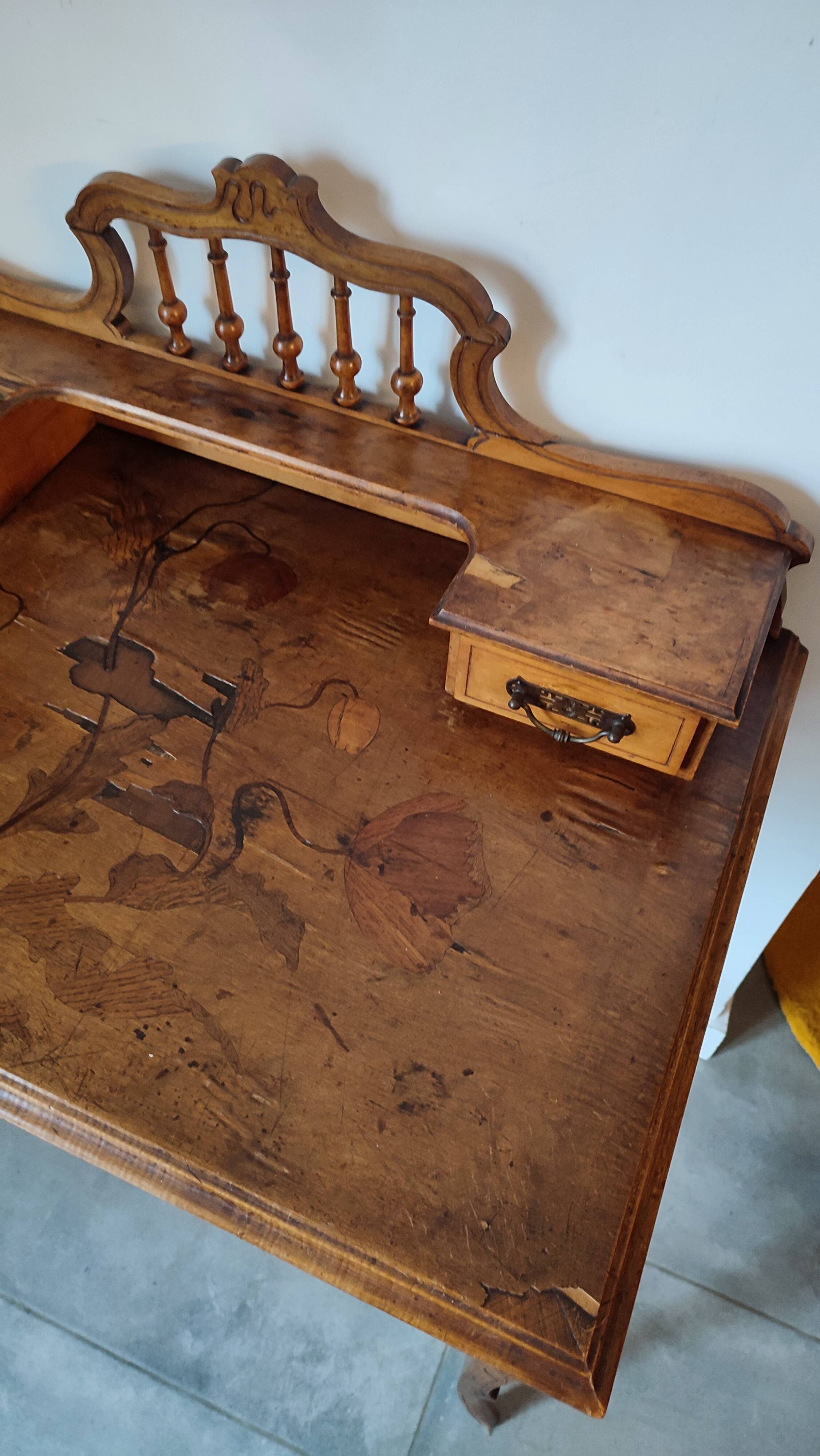 Bureau ancien art nouveau XIXe siècle