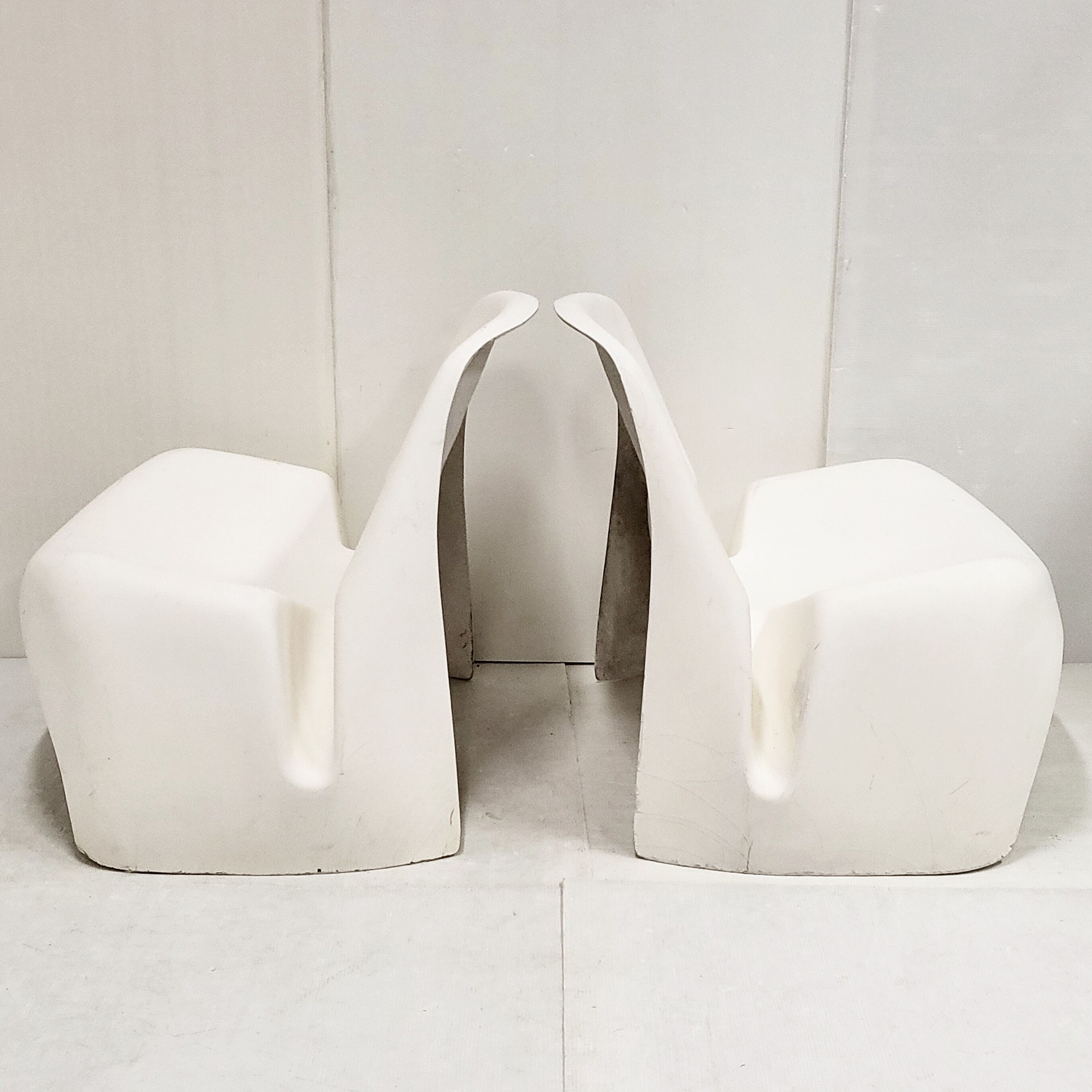 Pair of armchairs by luigi colani 1960 vintage