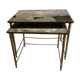 Brass and glass mirrored nesting tables