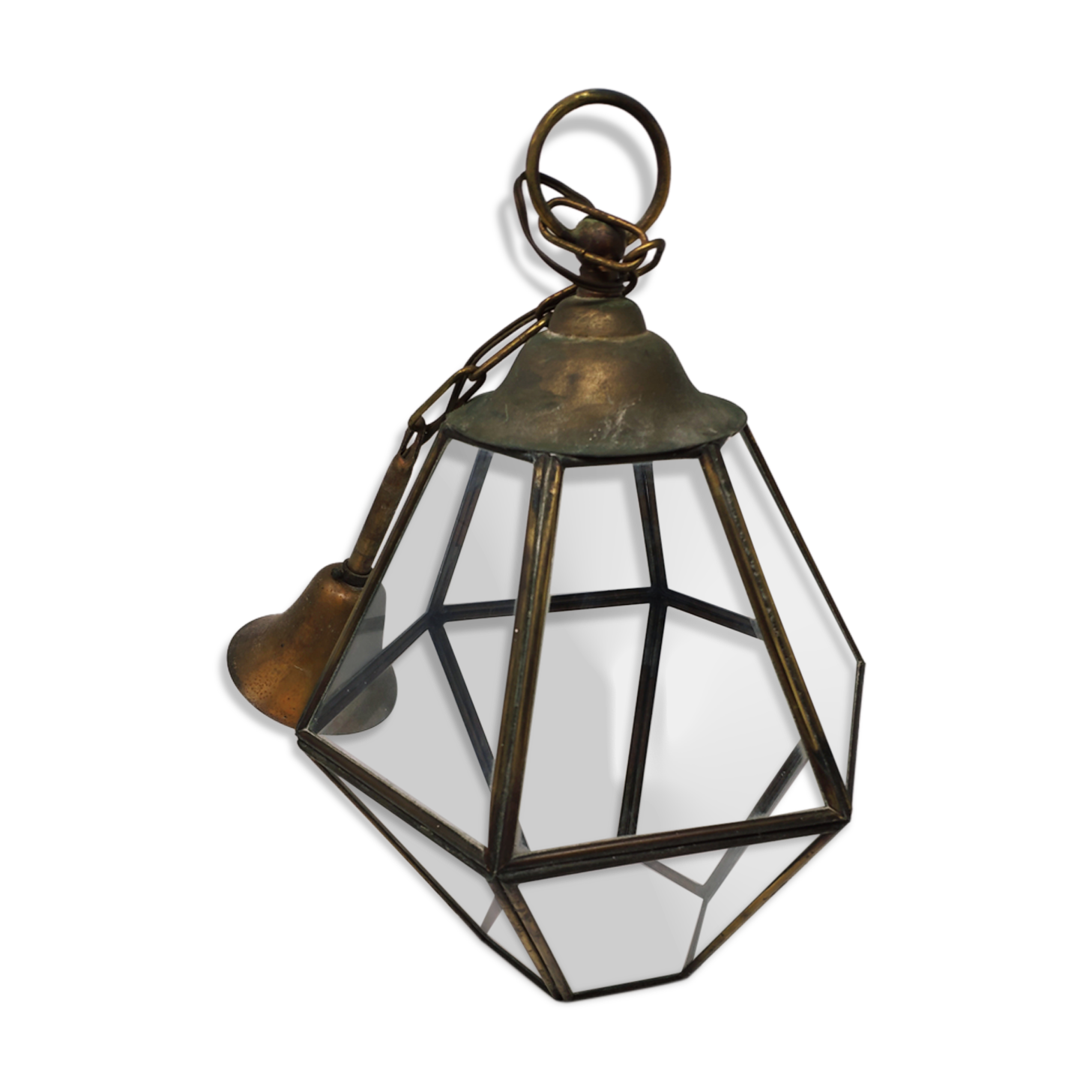 Lantern brass glass